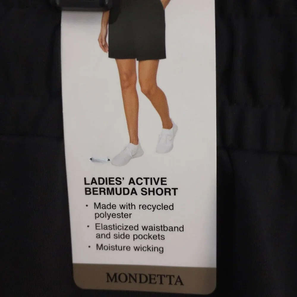 Mondetta Active Black Bermuda Shorts Size Small NWT - Picture 5 of 6